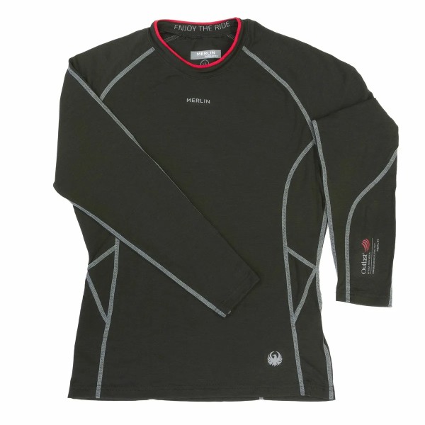 Merlin MERLIN BASE LAYER TOP BLACK & RED